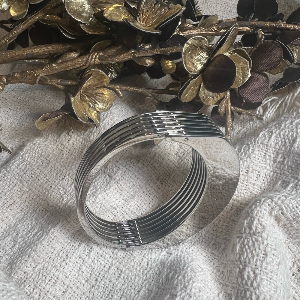 All Saints Silver Cuff Bracelet